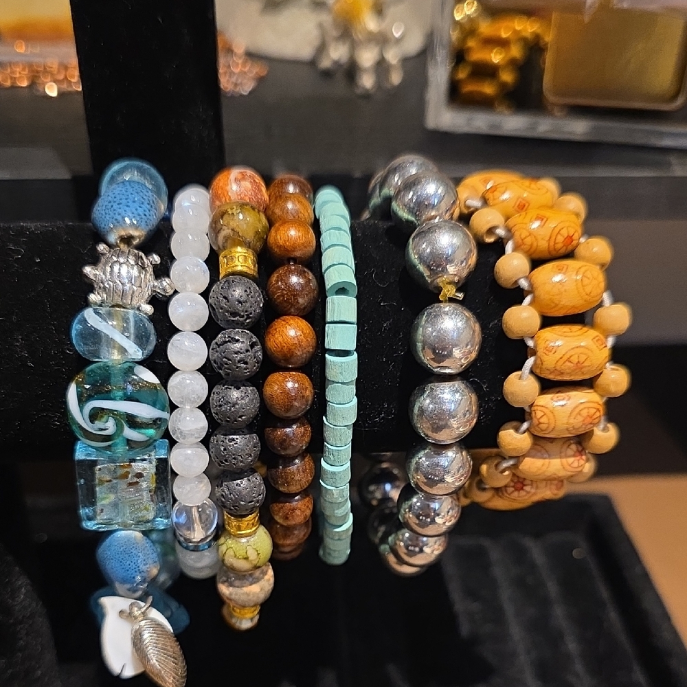 Source Unknown Stackable Bracelet Set - Turquoise… - image 1